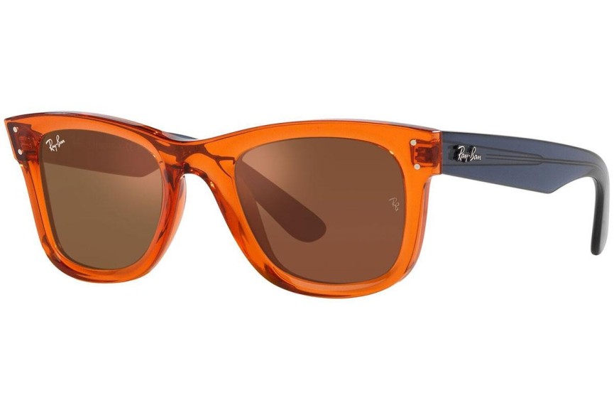 Okulary przeciwsłoneczne Ray-Ban Wayfarer Reverse RBR0502S 6712GM Kwadratowe Pomarańczowe