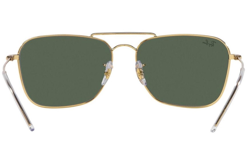 Okulary przeciwsłoneczne Ray-Ban Caravan Reverse RBR0102S 001/VR Prostokątne Złote