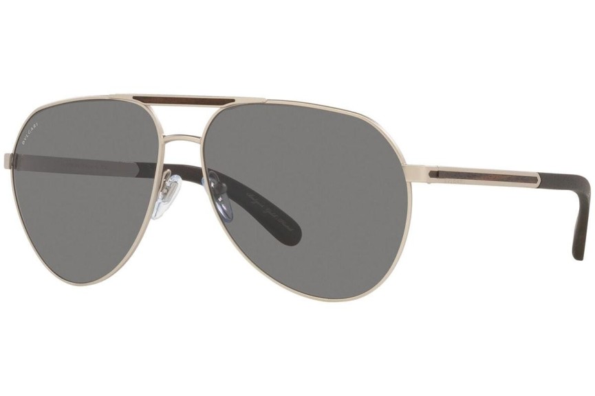 Okulary przeciwsłoneczne Bvlgari BV5055K 200781 Polarized Pilotki (Aviator) Srebrne