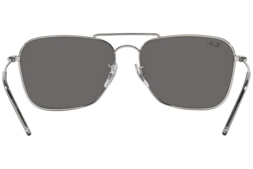 Okulary przeciwsłoneczne Ray-Ban Caravan Reverse RBR0102S 003/GS Prostokątne Srebrne