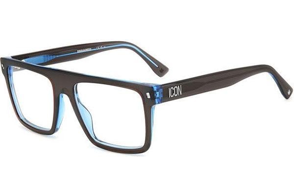 Okulary korekcyjne Dsquared2 ICON0012 3LG Kwadratowe Brązowe