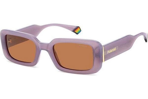 Okulary przeciwsłoneczne Polaroid PLD6208/S/X 789/HE Polarized Prostokątne Fioletowe