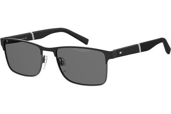 Okulary przeciwsłoneczne Tommy Hilfiger TH2040/S TI7/M9 Polarized Prostokątne Czarne