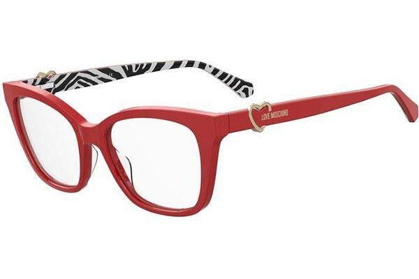 Okulary korekcyjne Love Moschino MOL621 C9A Kocie oczy Czerwone