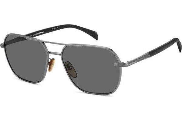 Okulary przeciwsłoneczne David Beckham DB1128/G/S V81/M9 Polarized Pilotki (Aviator) Szare