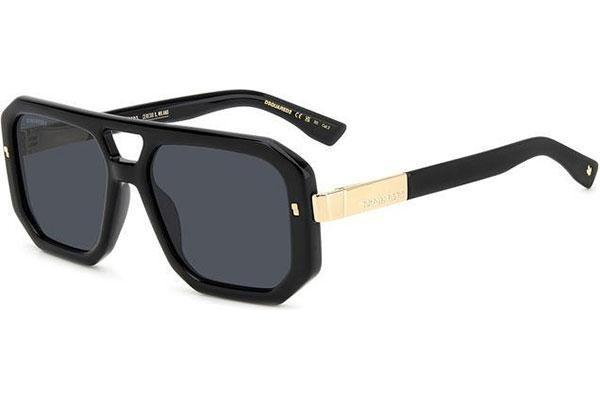 Okulary przeciwsłoneczne Dsquared2 D20105/S 807/2K Pilotki (Aviator) Czarne