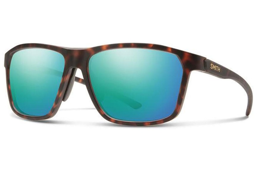 Okulary przeciwsłoneczne Smith PINPOINT N9P/QG Polarized Kwadratowe Havana