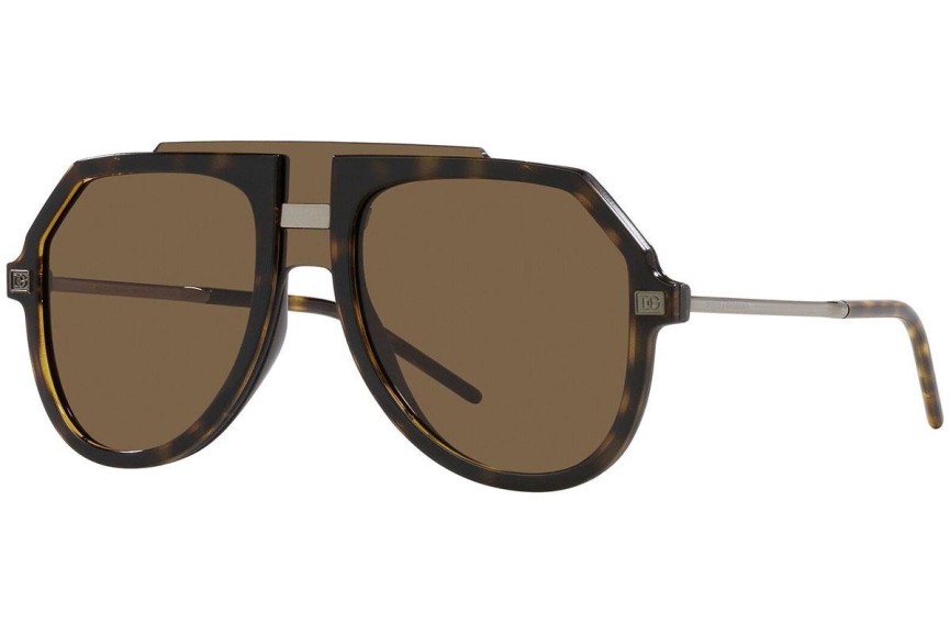 Okulary przeciwsłoneczne Dolce & Gabbana DG6195 502/73 Pilotki (Aviator) Brązowe