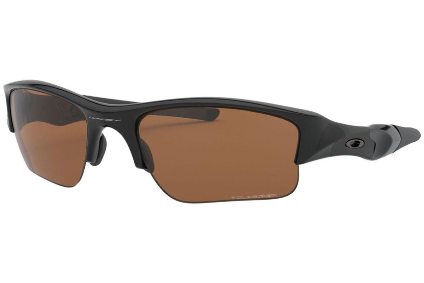 Okulary przeciwsłoneczne Oakley Flak Jacket XLJ OO9009 26-243 Polarized Prostokątne Czarne