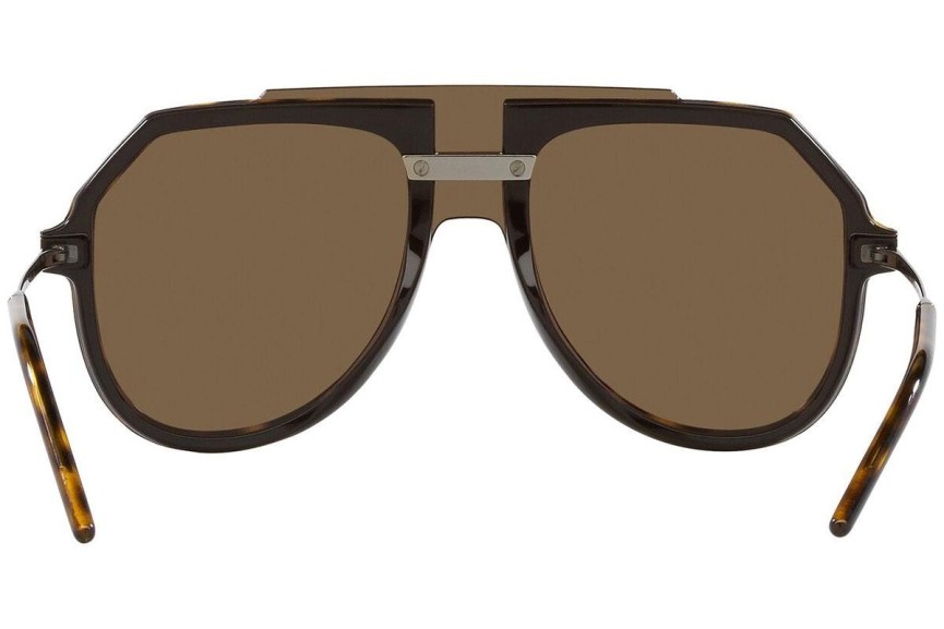 Okulary przeciwsłoneczne Dolce & Gabbana DG6195 502/73 Pilotki (Aviator) Brązowe