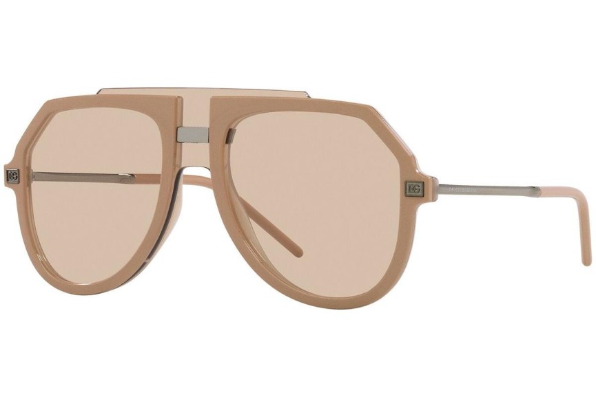 Okulary przeciwsłoneczne Dolce & Gabbana DG6195 328493 Pilotki (Aviator) Brązowe