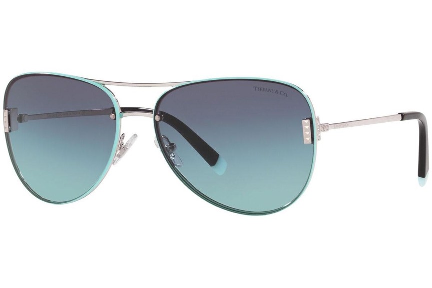 Okulary przeciwsłoneczne Tiffany & Co. TF3066 60019S Pilotki (Aviator) Srebrne