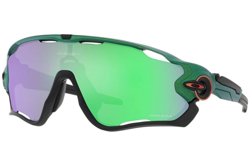 Okulary przeciwsłoneczne Oakley Jawbreaker OO9290 929077 Pojedyncze | Shield Zielone