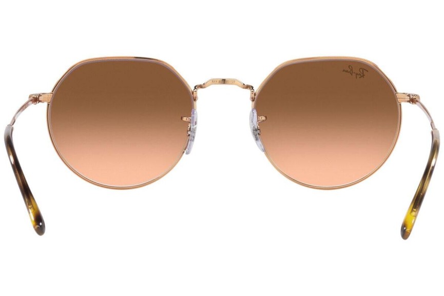 Okulary przeciwsłoneczne Ray-Ban Jack RB3565 9035A5 Okrągłe Brązowe