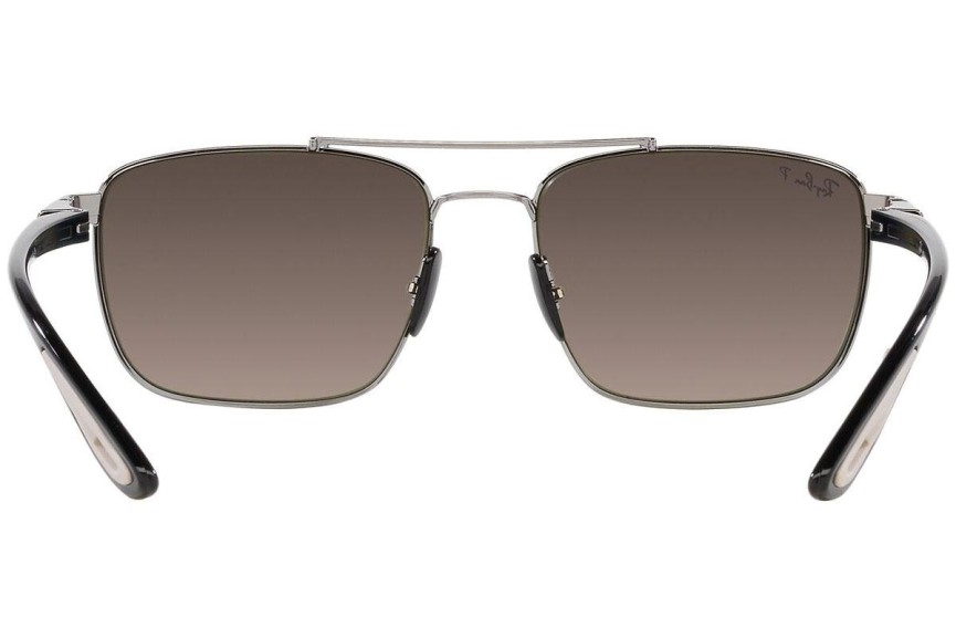 Okulary przeciwsłoneczne Ray-Ban RB3715M F0845J Polarized Pilotki (Aviator) Srebrne