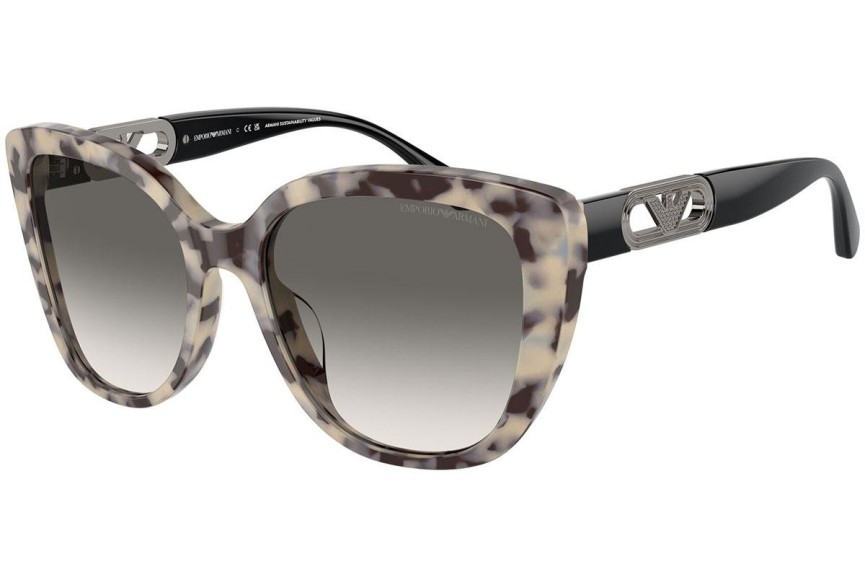 Okulary przeciwsłoneczne Emporio Armani EA4214U 605811 Kocie oczy Havana