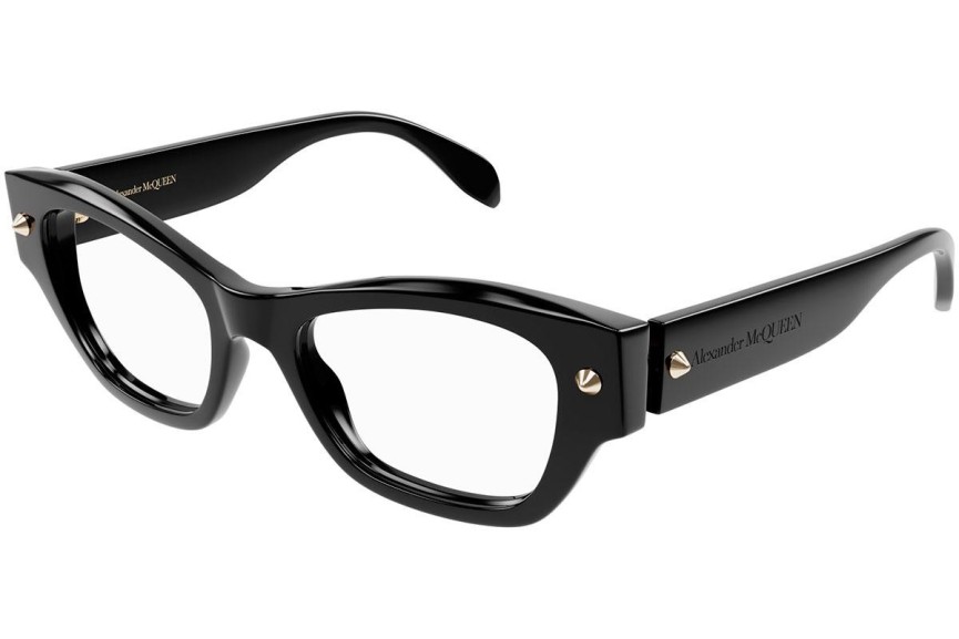 Okulary korekcyjne Alexander McQueen AM0429O 001 Kocie oczy Czarne