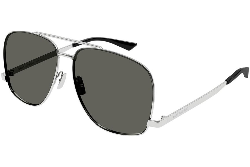 Okulary przeciwsłoneczne Saint Laurent SL653LEON 001 Pilotki (Aviator) Srebrne