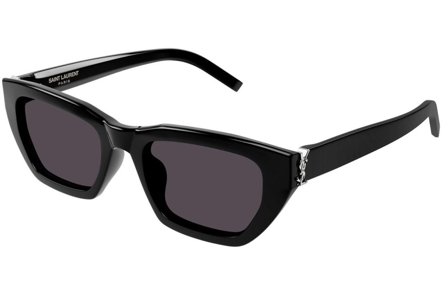 Okulary przeciwsłoneczne Saint Laurent SLM127/F 001 Kocie oczy Czarne