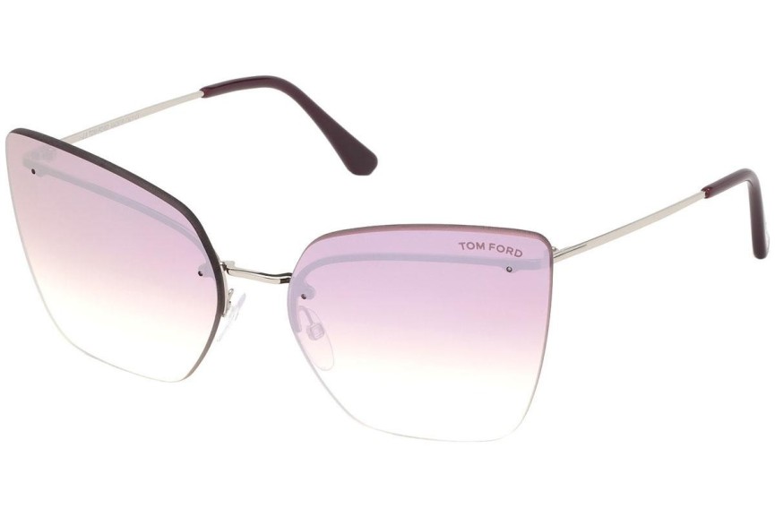 Okulary przeciwsłoneczne Tom Ford Camilla FT0682 16Z Kocie oczy Srebrne