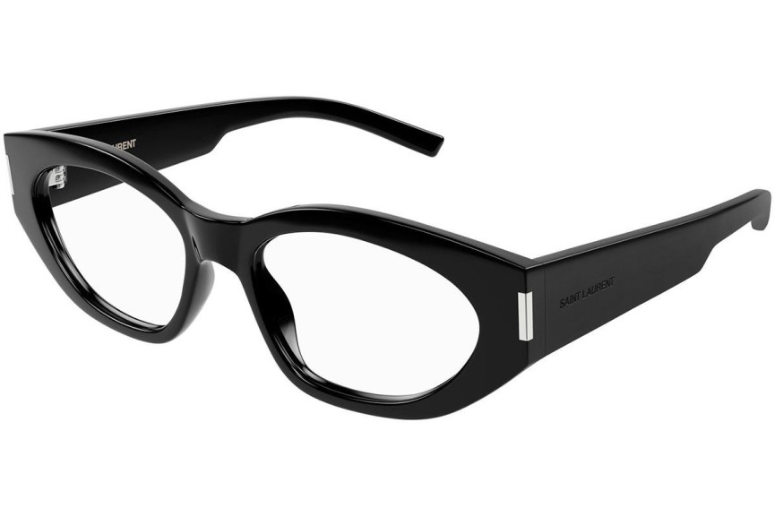 Okulary korekcyjne Saint Laurent SL638OPT 001 blue-light [non-prescription] Kocie oczy Czarne