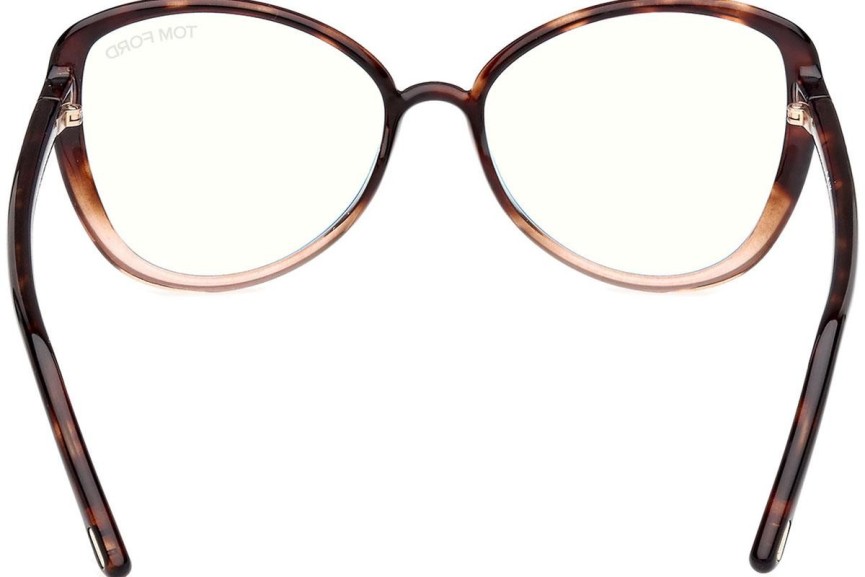 Okulary korekcyjne Tom Ford FT5907-B 056 Kocie oczy Havana