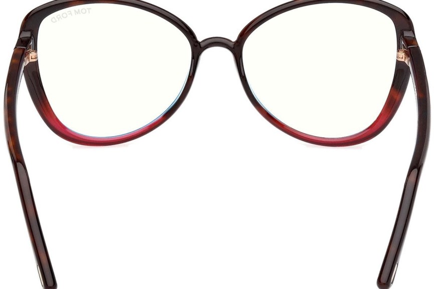 Okulary korekcyjne Tom Ford FT5907-B 055 Kocie oczy Havana