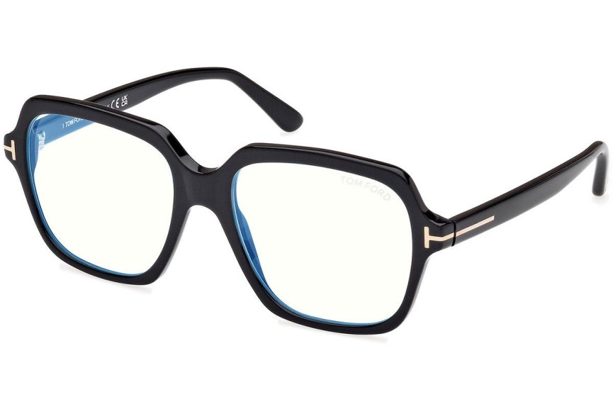 Okulary korekcyjne Tom Ford FT5908-B 001 Kwadratowe Czarne