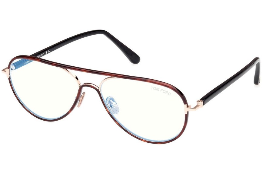 Okulary korekcyjne Tom Ford FT5897-B 053 Pilotki (Aviator) Havana