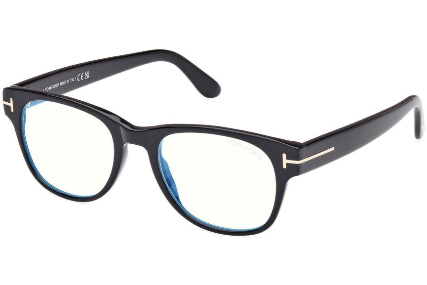 Okulary korekcyjne Tom Ford FT5898-B 001 Kwadratowe Czarne