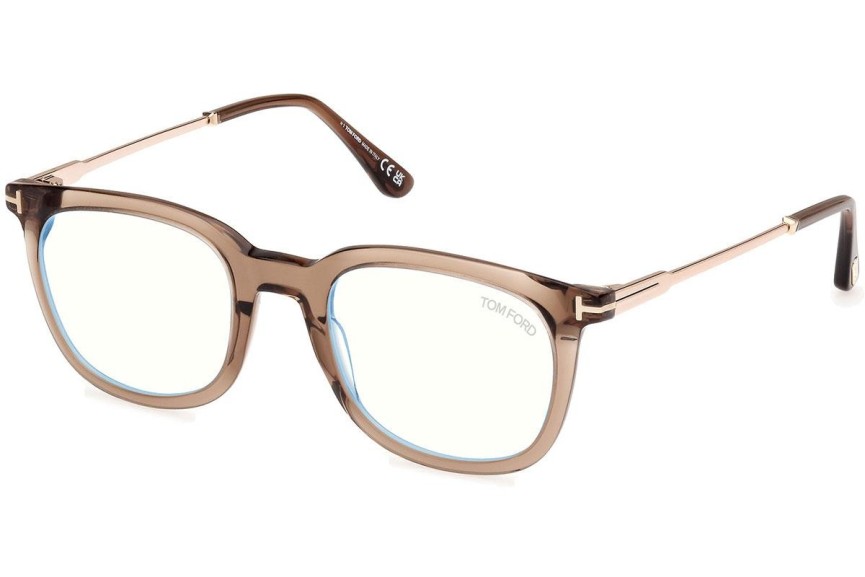 Okulary korekcyjne Tom Ford FT5904-B 045 Kwadratowe Brązowe