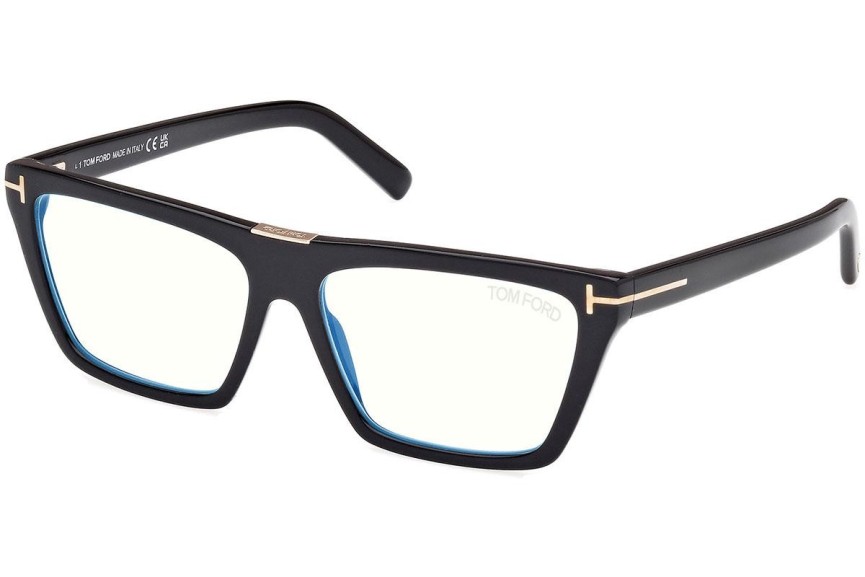 Okulary korekcyjne Tom Ford FT5912-B 001 Kwadratowe Czarne