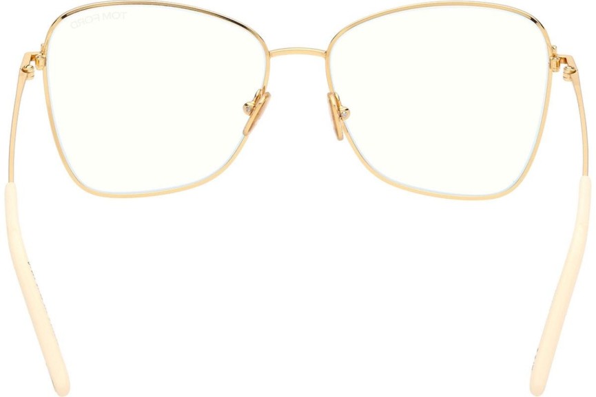 Okulary korekcyjne Tom Ford FT5906-B 025 Kocie oczy Beżowe