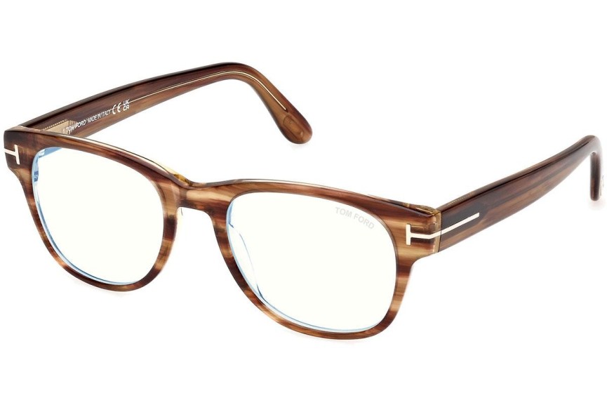 Okulary korekcyjne Tom Ford FT5898-B 050 Kwadratowe Brązowe