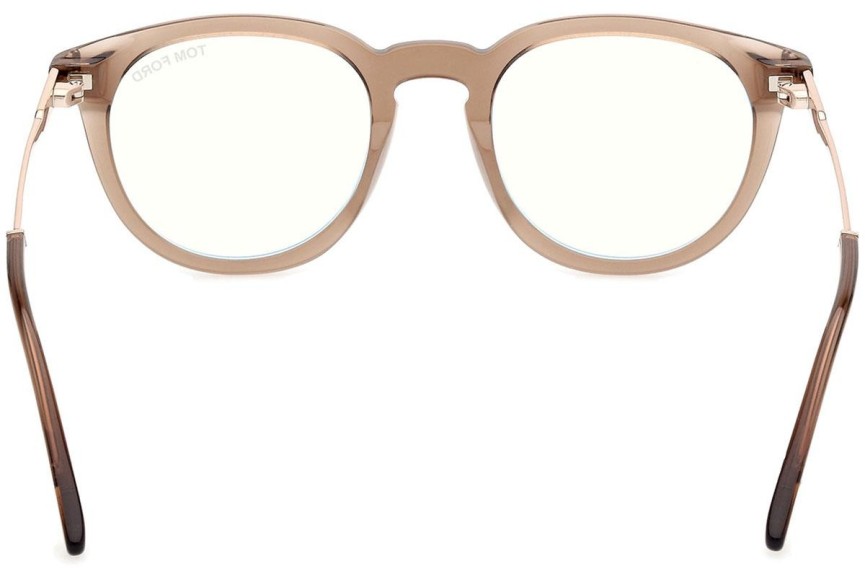 Okulary korekcyjne Tom Ford FT5905-B 045 Okrągłe Brązowe