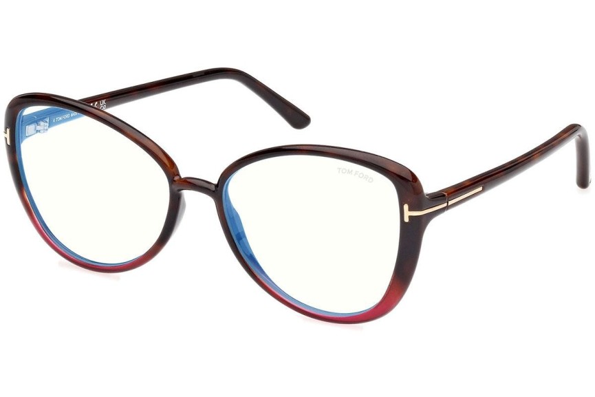 Okulary korekcyjne Tom Ford FT5907-B 055 Kocie oczy Havana