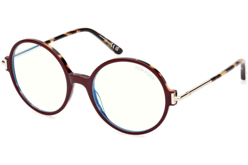 Okulary korekcyjne Tom Ford FT5914-B 071 Okrągłe Czerwone