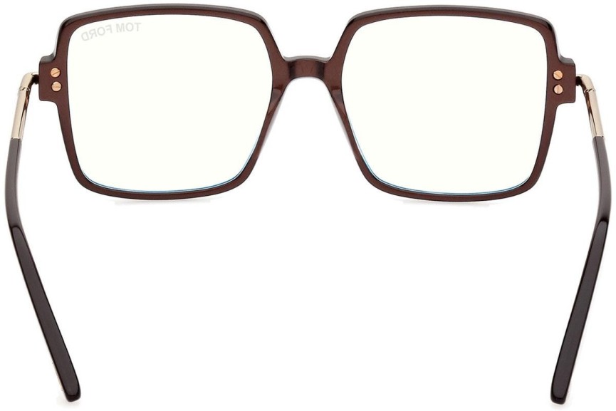 Okulary korekcyjne Tom Ford FT5915-B 045 Kwadratowe Brązowe