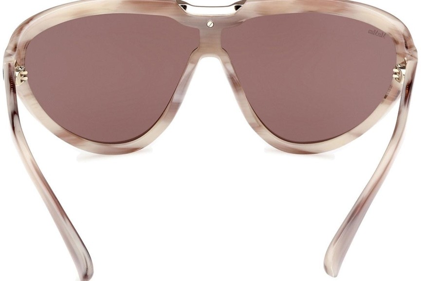 Okulary przeciwsłoneczne Max Mara Emil MM0084 20E Nieregularny Brązowe