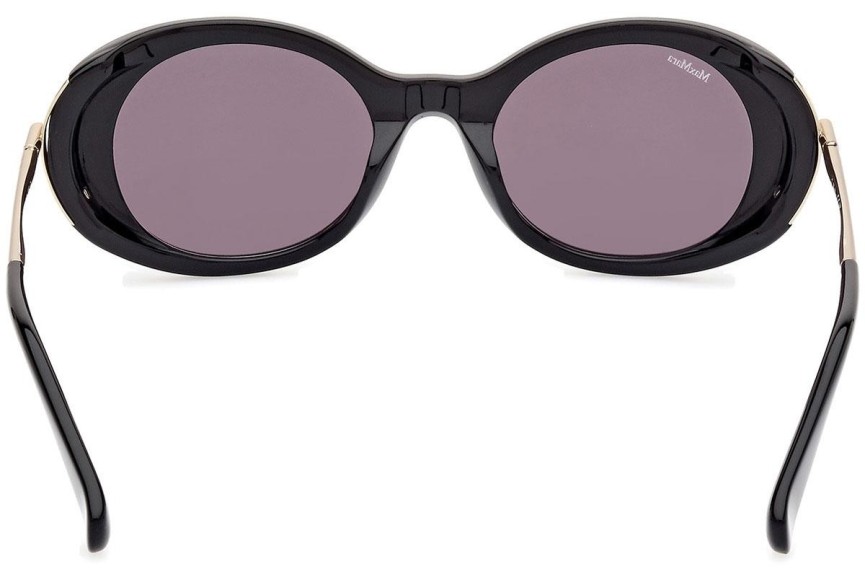 Okulary przeciwsłoneczne Max Mara Malibu10 MM0080 01A Owalne Czarne