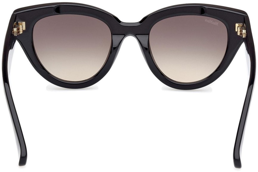 Okulary przeciwsłoneczne Max Mara Glimpse1 MM0077 01B Kocie oczy Czarne