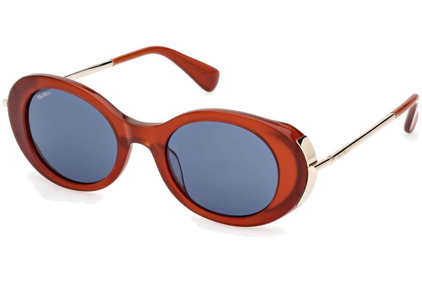 Okulary przeciwsłoneczne Max Mara Malibu10 MM0080 68V Owalne Czerwone