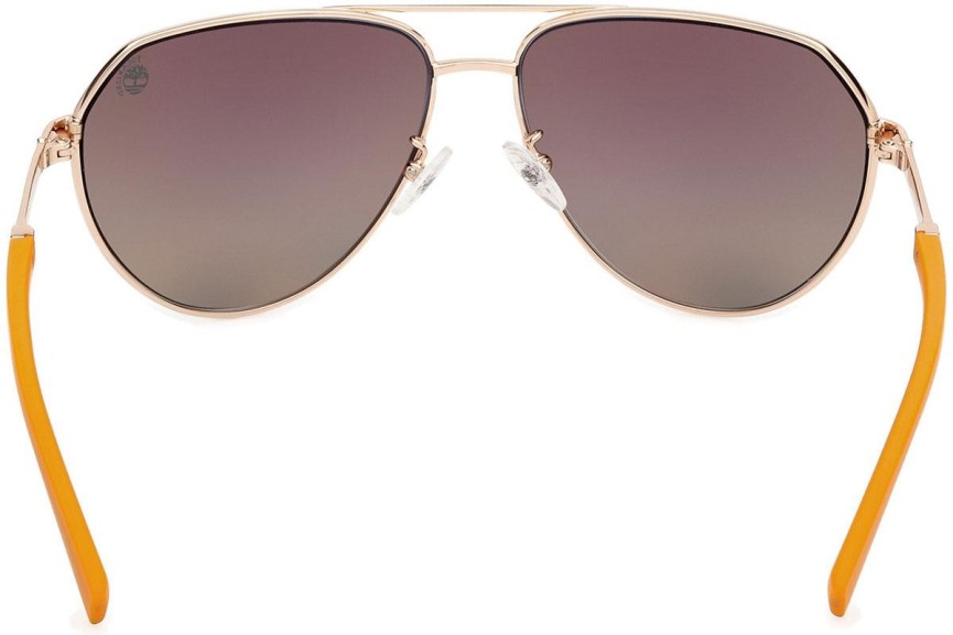 Okulary przeciwsłoneczne Timberland TB9340-H 32D Polarized Pilotki (Aviator) Złote