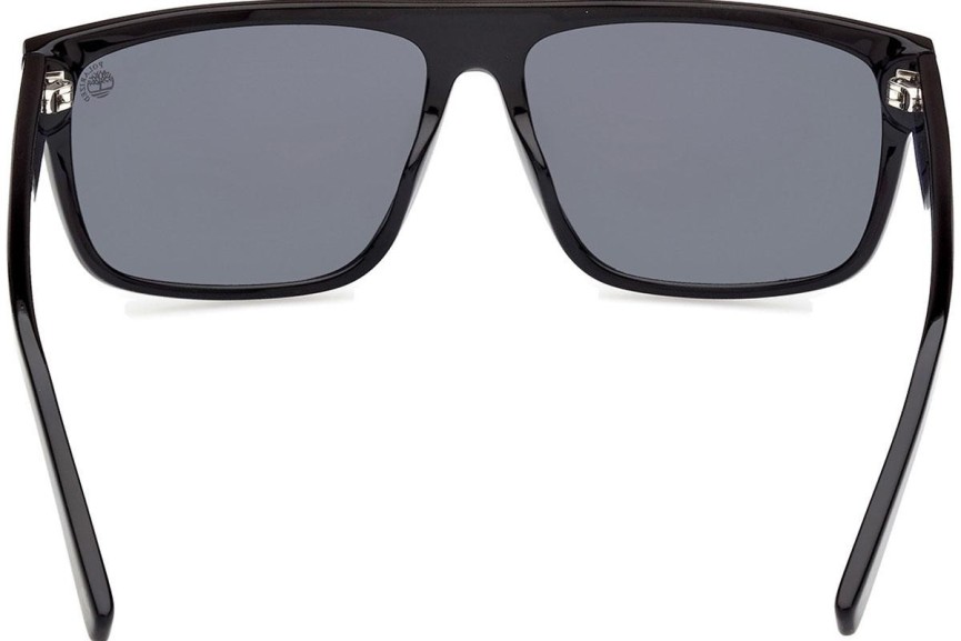 Okulary przeciwsłoneczne Timberland TB9342 01D Polarized Prostokątne Czarne