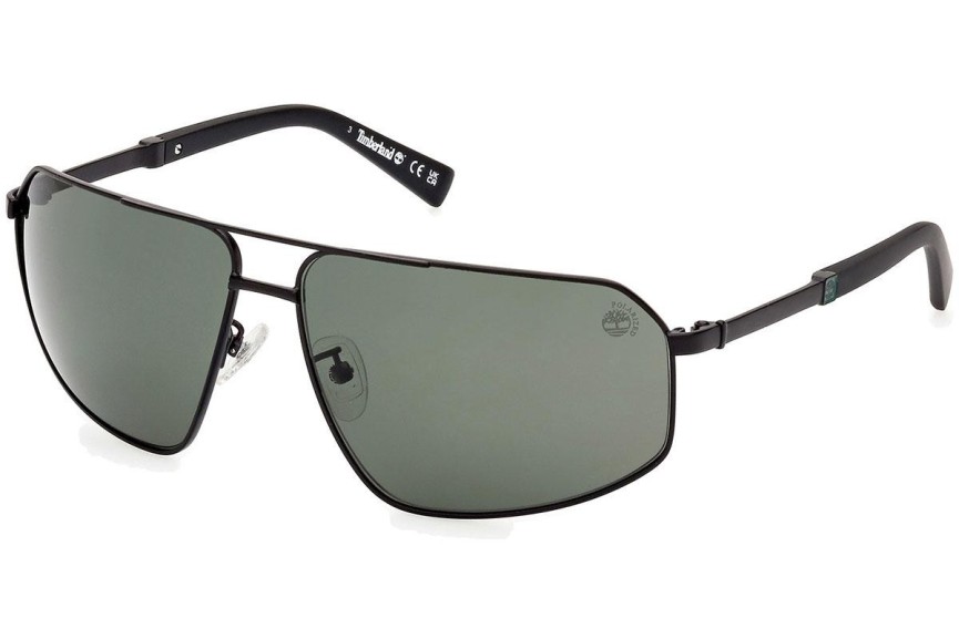 Okulary przeciwsłoneczne Timberland TB9341-H 02R Polarized Pilotki (Aviator) Czarne