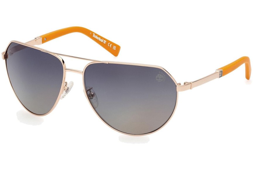 Okulary przeciwsłoneczne Timberland TB9340-H 32D Polarized Pilotki (Aviator) Złote