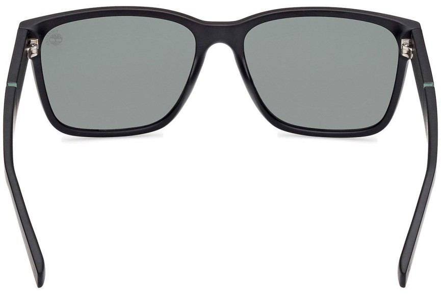 Okulary przeciwsłoneczne Timberland TB9335-H 02R Polarized Kwadratowe Czarne