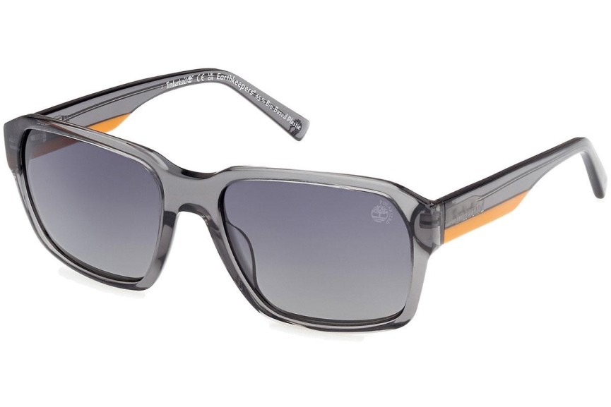 Okulary przeciwsłoneczne Timberland TB9343 20D Polarized Kwadratowe Szare