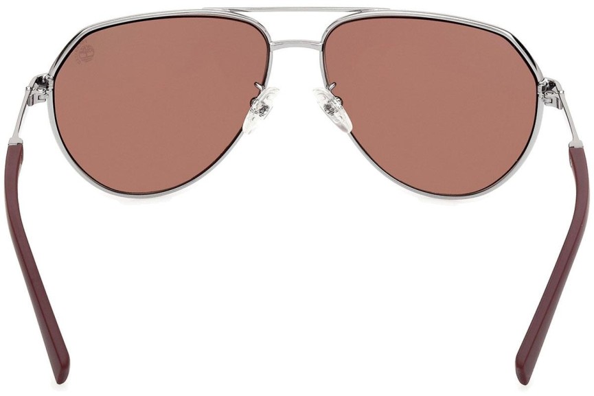 Okulary przeciwsłoneczne Timberland TB9340-H 08H Polarized Pilotki (Aviator) Srebrne