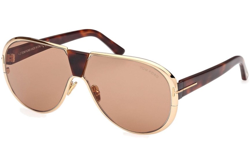 Okulary przeciwsłoneczne Tom Ford Vincenzo FT1072 30E Pilotki (Aviator) Złote